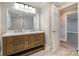 Elegant bathroom with double vanity and walk-in shower at 155 Mcadam Ln, Mooresville, NC 28117