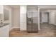 Kitchen with stainless steel refrigerator and white cabinets at 155 Mcadam Ln, Mooresville, NC 28117
