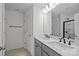 Modern bathroom with dual vanity sinks and a walk-in shower at 2009 Near Point Rd # 21, Charlotte, NC 28208