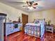 Bedroom with a dresser, queen bed and hardwood floors at 38899 Dalton Ln, Albemarle, NC 28001