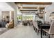 Spacious dining area with hardwood floors and exposed wooden beams at 5089 Valita Rd, York, SC 29745