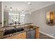 Modern kitchen with granite countertops and stainless steel appliances at 837 Park Slope Dr, Charlotte, NC 28209