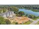 Aerial view of lakefront property, showcasing new construction and surrounding landscape at 4455 Reed Creek Dr # 101, Sherrills Ford, NC 28673