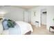 Bedroom with a queen bed, and access to a bathroom at 1373 6Th Ne St, Hickory, NC 28601