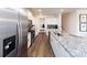 Modern kitchen features stainless steel appliances and granite countertops at 4360 Bronze Blvd, Sherrills Ford, NC 28673