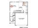 First floor plan showcasing kitchen, living room, and garage at 5063 Beargrass Dr, Dallas, NC 28034