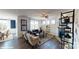 Open living area with a fireplace and built-in shelving at 8020 Plymouth Dr, Sherrills Ford, NC 28673