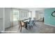 Dining room with a table, chairs, and a teal accent wall at 8068 Plymouth Dr, Sherrills Ford, NC 28673