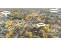 Aerial view showing home location near downtown Kannapolis at 2607 N Main St, Kannapolis, NC 28081