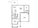 First floor plan showcasing kitchen, gathering room, flex room, and den at 1503 Laggan Ln # 58- Gaines Td, Indian Trail, NC 28079
