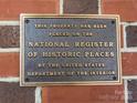 Plaque designating the property's placement on the National Register of Historic Places at 317 W Front St, Statesville, NC 28677