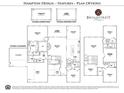 Two-story home floor plan, optional 4-car garage, and screened porch at 5414 Noir Way, Fort Mill, SC 29707