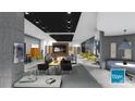 Modern lobby with fireplace and comfortable seating at 9901 Benfield Rd # 322, Charlotte, NC 28269