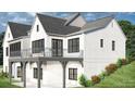 White brick home with large deck and balcony at 1518 Billy Howey Rd # 6, Waxhaw, NC 28173