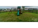 Large backyard with playground and privacy fence at 424 Wharton St, Monroe, NC 28110