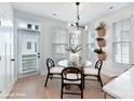 Bright dining area with glass table and four chairs at 512 Lockwood Creek Dr # 29, Charlotte, NC 28208