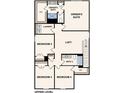 Upper level floor plan with four bedrooms and two baths at 610 Cashion Rd, York, SC 29745