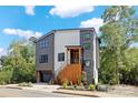 Modern two-story home with dark gray and white exterior at 518 Ideal Way, Charlotte, NC 28203