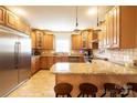 Spacious kitchen with granite countertops and island at 114 Market St, Rockwell, NC 28138