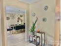Bright entryway with view into spacious dining area at 4141 Deerfield Nw Dr, Concord, NC 28027