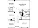 5-bedroom, 4-bathroom upper floorplan with a large primary bedroom and walk-in closet at 203 Coronado Ave # 55, Matthews, NC 28104