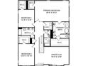 Second floor plan showcasing 3 bedrooms, 2 baths, and a flex space at 219 Coronado Ave # 59, Matthews, NC 28104
