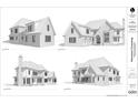 Architectural drawings showing multiple perspectives of a house at 11031 Harrisons Crossing Ave, Charlotte, NC 28277