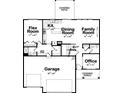 One-story floor plan featuring 3 bedrooms, flex room, and 3-car garage at 171 Heartland Dr # 7, Rock Hill, SC 29732