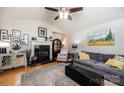 Spacious living room featuring a fireplace and comfortable seating at 321 10Th Ne Ave, Conover, NC 28613