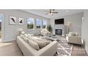 Spacious living room with fireplace, comfy seating at 103 Dublin Ct, Statesville, NC 28677