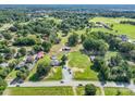 Aerial view of property showing house, pool, barn, and large acreage at 7514 Secrest Shortcut Rd, Indian Trail, NC 28079