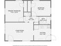 Floor plan showing a primary bedroom, living room, kitchen, and bathroom at 3245 Minnesota Rd, Charlotte, NC 28208