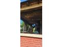 Porch shows significant fire and water damage; needs complete reconstruction at 215 S Ervin Ave, Newton, NC 28658