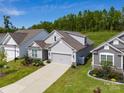 Gray two-story house with double garage and landscaped yard at 625 Latrobe Dr, Iron Station, NC 28080