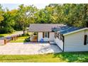 Side view of the house showcasing the newly built patio and landscaping at 607 Ligon St, Shelby, NC 28150