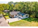 Aerial view of the house and surrounding neighborhood, showing ample space at 607 Ligon St, Shelby, NC 28150