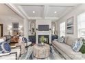 Cozy living room with fireplace and comfortable seating at 3008 Endhaven Terraces Ln # 13, Charlotte, NC 28277