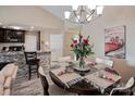 Bright dining room with charming lake decor at 18641 Harborside Dr, Cornelius, NC 28031