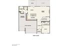 First floor plan featuring a kitchen, great room, and study at 213 E Warfield Dr, Mooresville, NC 28115
