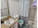Simple bathroom with a shower/tub combo and vanity at 910 Mcalway Rd # A, Charlotte, NC 28211