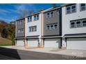 Townhouse with gray and white exterior and attached garage at 436 Nathaniel Way # Brx0042, Charlotte, NC 28213