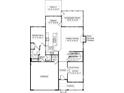 Main floor plan showing open living areas, kitchen, and garage at 303 Coronado Ave # 60, Matthews, NC 28104