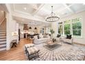 Open living space with modern furniture and high ceilings at 1029 Baylor Grove Rd, Monroe, NC 28110