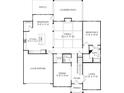 First floor plan featuring open concept kitchen, Gathering room and covered patio at 207 Coronado Ave # 56, Matthews, NC 28104