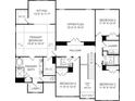 Second floor plan with primary suite, multiple bedrooms, and bathrooms at 207 Coronado Ave # 56, Matthews, NC 28104