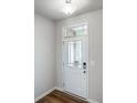 Modern front door with glass panels and keyless entry at 2235 Hedgecliff Rd # 4, Kannapolis, NC 28025