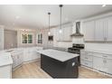 Modern kitchen with white cabinets, large island, and stainless steel appliances at 2305 Sanders Ave, Charlotte, NC 28216