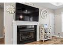 Fireplace with white mantel and granite hearth at 283 Alpine Cir, Statesville, NC 28625