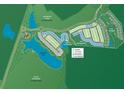 Aerial view of Griffith Lakes community site plan, showing homes and amenities at 5220 Mint Harbor Way # 0285, Charlotte, NC 28269