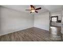 Living room with hardwood floors and a ceiling fan at 442 Stoneycreek Ln, Rock Hill, SC 29730